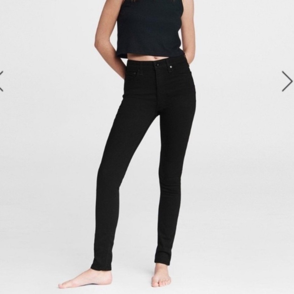 Rag & Bone Black Highrise Skinny Jeans stretchy